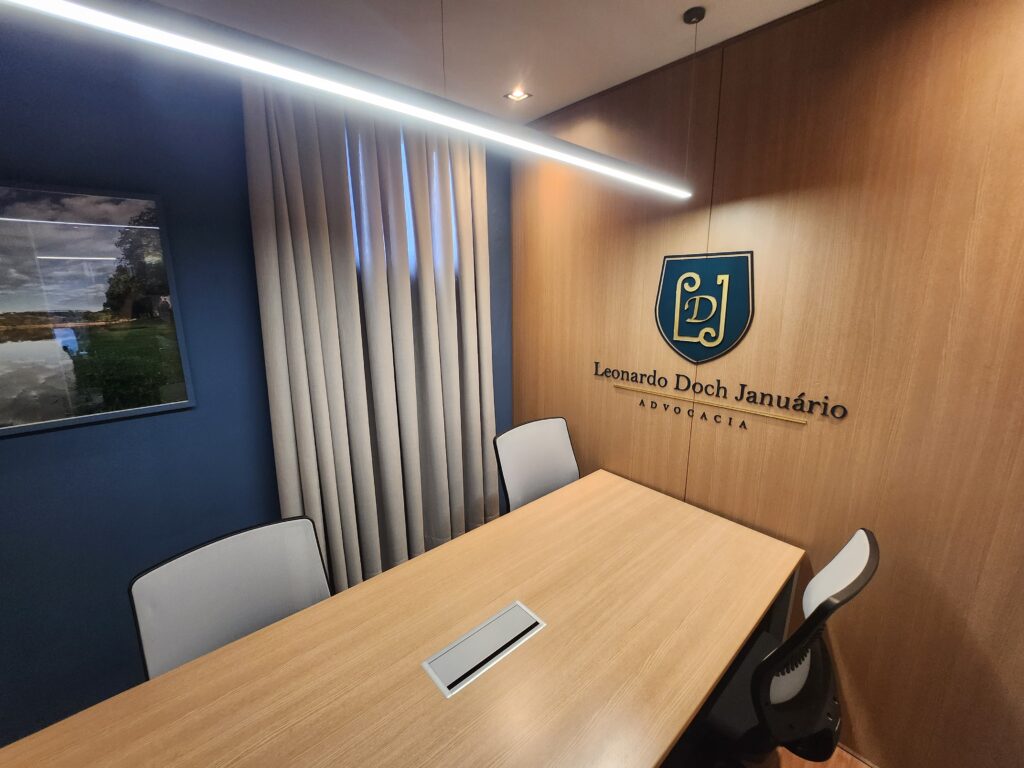 Sala de reunião do LDJ Advocacia em Belo Horizonte